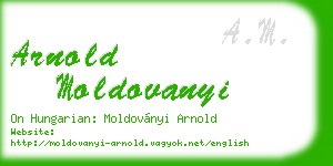 arnold moldovanyi business card